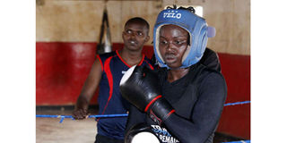 Kenya women’s boxing team welterweight Elizabeth Akinyi trains in Nairobi 