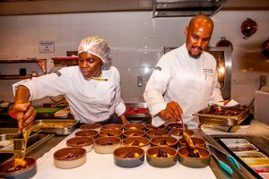 Executive Chef Kabelo Mooketsi and Senior Sous chef Evelyn Adhiambo